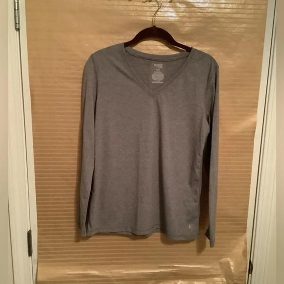 DANSKIN NOW~GREY BLOUSE~M~ 8-10~ - Picture 1 of 5